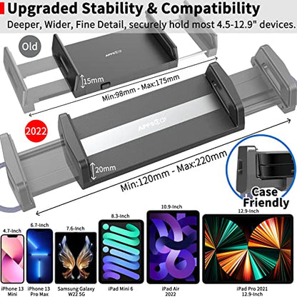 Upgraded Tablet Car Mount for iPad Truck Holder Long Arm Extension