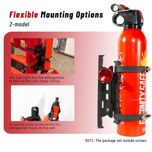 Quick Release Fire Extinguisher Mount with 8 Clamps for Tractor 2PCS (2 Count)