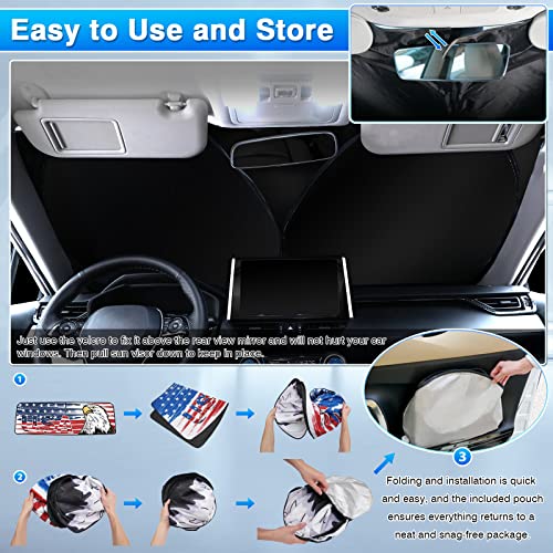 Windshield Flag Sun Shade Sun Visor Heat Shield for 2018