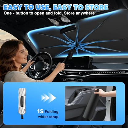 Ice Crystal Windshield Sun Shade Umbrella for 【F150 F