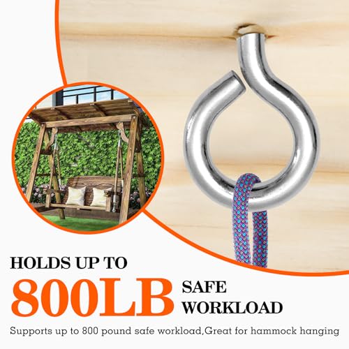 2Pcs Self Tapping Eyelet Screw Eye Bolt