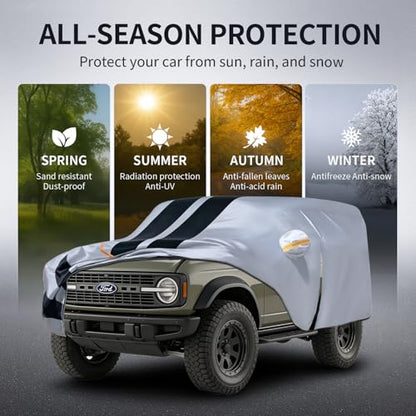 Multi Layer Car Cover Custom Fit for Ford Bronco 2dr