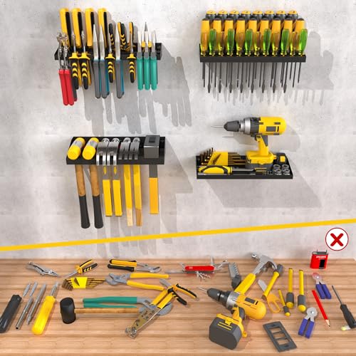 Wall Mount Hand Tool Storage Set