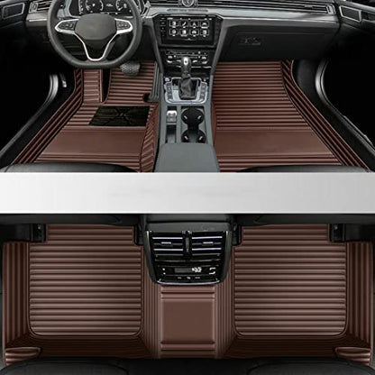Custom Leather Waterproof Car Floor Mats for 99% Sedan SUV Sports Car Black Beige Men's Women's Vehicle Pads Mat