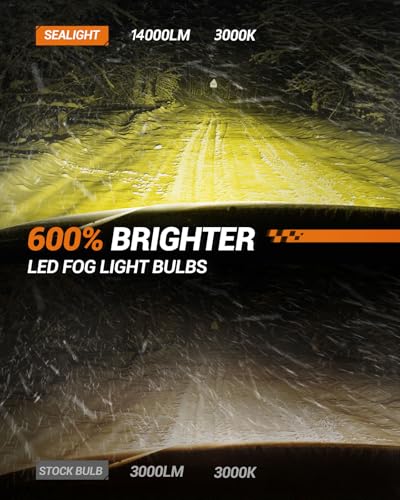 H11 LED Fog Light Bulbs Yellow (2 Count)