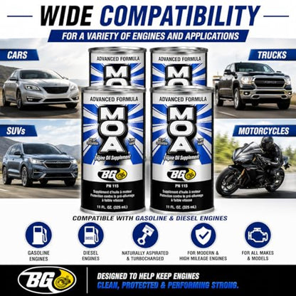 BG Advanced Formula MOA PN 115 Motor Oil Additive (44 Fl Oz)