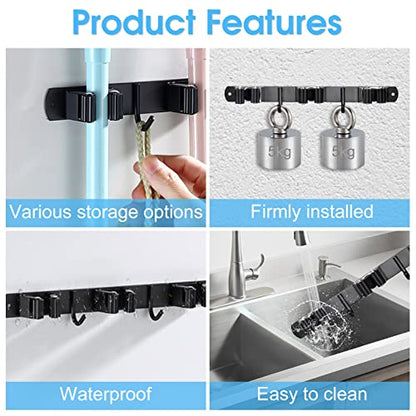Mop and Broom Holder Wall Mounted