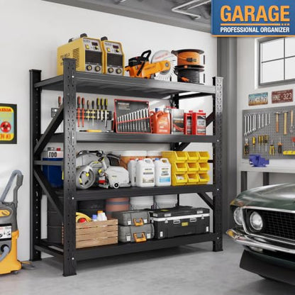 Heavy Duty 4 Tier Metal Garage Storage Shelving Unit