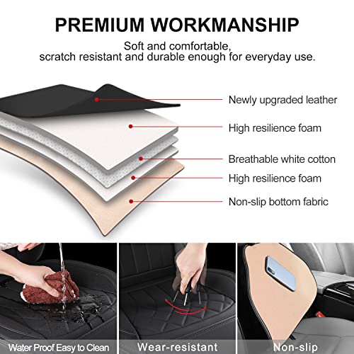 1 Pack Waterproof Front Car Seat Cover for Car Truck SUV Black