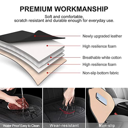 1 Pack Waterproof Front Car Seat Cover for Car Truck SUV Black