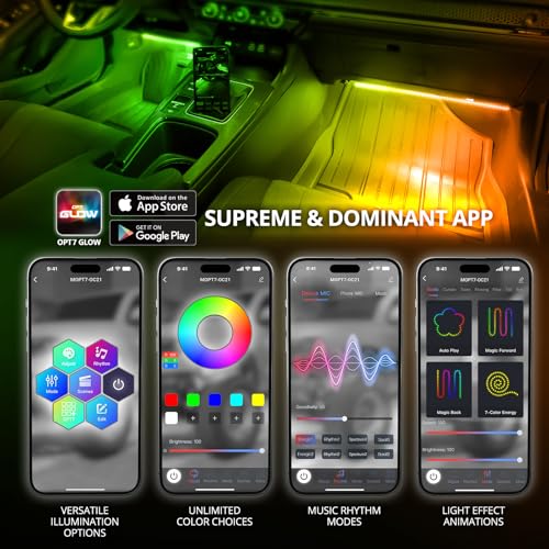 Aura DreamColor Double Glow Interior Truck Lights with App & Remote (6 Count)