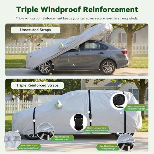 6 Layers Premium Hatchback Car Cover Waterproof All Weather Weatherproof UV Sun Protection Snow Dust Storm Resistant Outdoor Exterior Custom Form