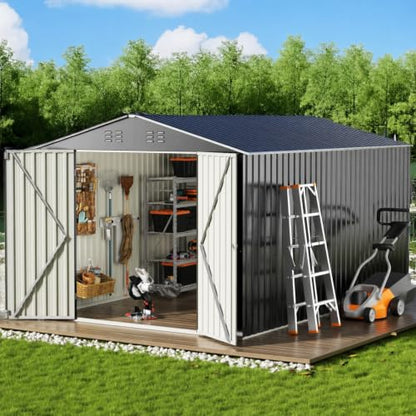 8X12 FT Outdoor Storage Shed Black