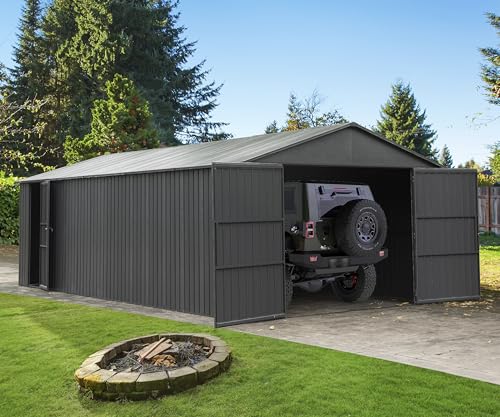 Domi 12x25FT Outdoor Metal Garage Shed
