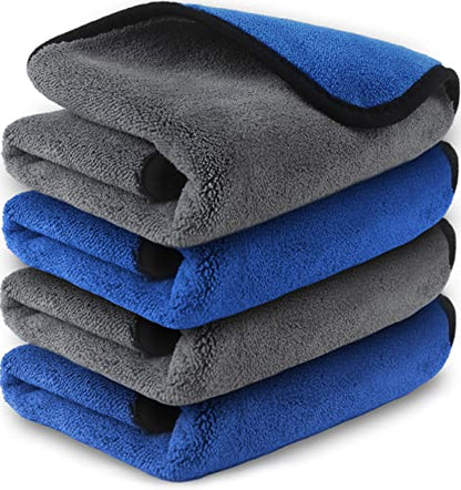 Microfiber Towels Cars Wash Drying Cleaning Cloth (4 Count)