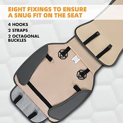 Leather Car Seat Covers Front 2PC Waterproof Universal Fit Gray