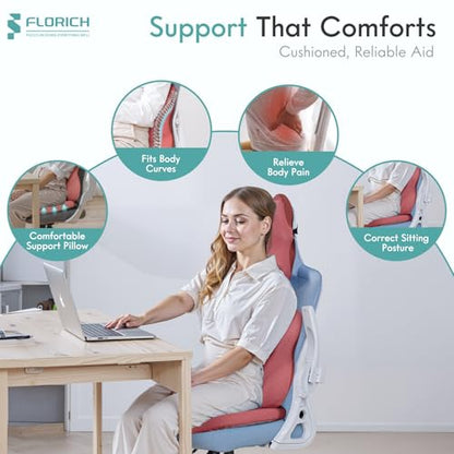 Car Seat Cushion and Lumbar Support Pillow for Office Chair Car