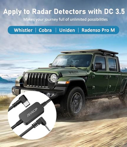 Type C to DC3.5 Radar Detector Cable for Escort