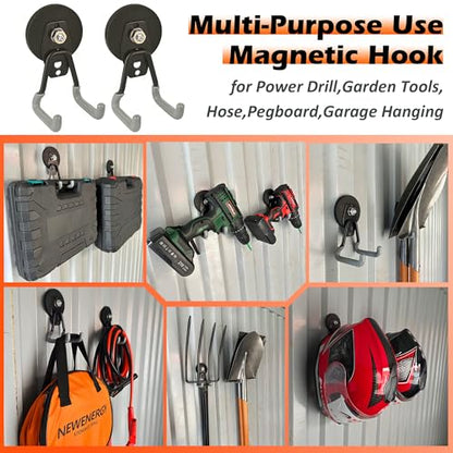 Upgraded Heavy Duty Magnetic Hooks (4 Count)