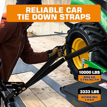 Car Tie Down Straps for Trailers (4 Count)