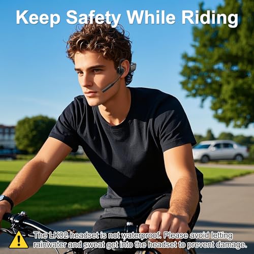 Open Ear Bluetooth Wireless Trucker Headset with Microphone