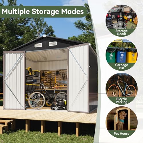 8x6 FT Shed Outdoor Storage Shed