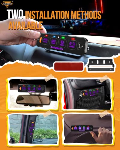 AS R40 Slim 4 Gang Switch Panel with RGB Backlight Memory Function