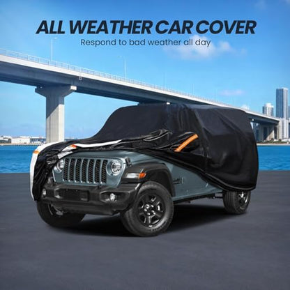 Multi Layer Car Cover Custom Fit for Jeep wrangler 4 Dr