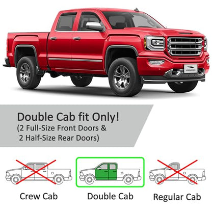 in Channel Extra Durable Rain Guards for Trucks GMC Sierra 2014 (4 Count)