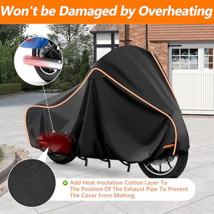 Motorcycle Cover for Harley Touring Models Road King 420D & Cotton Lining