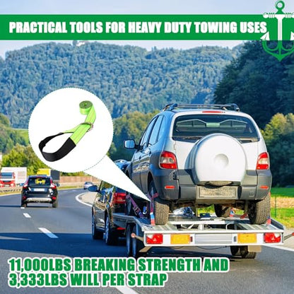8 Pack Lasso Tow Truck Straps with D Ring 11 (8 Count)