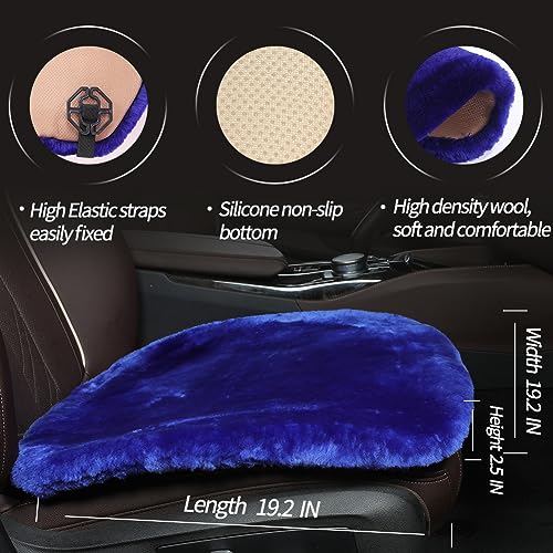Genuine Sheepskin Car Seat Cushion Seat Covers for Cars Trucks SUV Comfort Seat Protector Pad for Car Driver Seat Car Accessories for Women Office Chair Car Decor