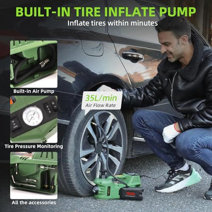 Portable Electric Car Jack 5 Ton 12V Hydraulic Car Jack Set