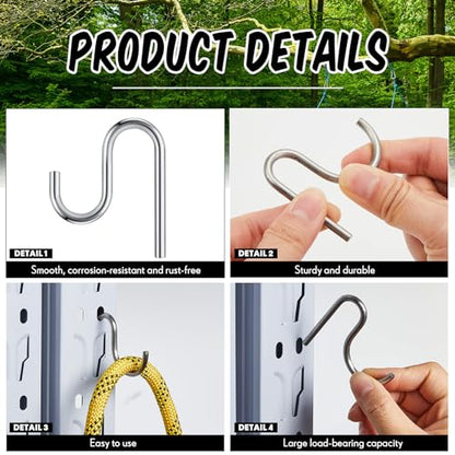 10 Pcs 2'' Long Shed Hooks Shed Accessories Without Drilling Hole for Hanging Heavy Duty Individual Utility Hooks Universal Wall Mounted J Utility Hangers for Tools Shovels Rakes (10 Count)
