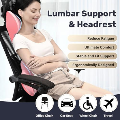 Lumbar Support and Headrest Pillow for Car