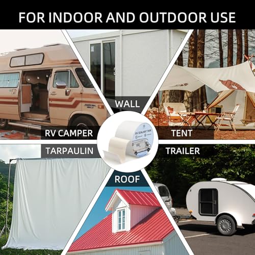 RV Roof Repair White Tape