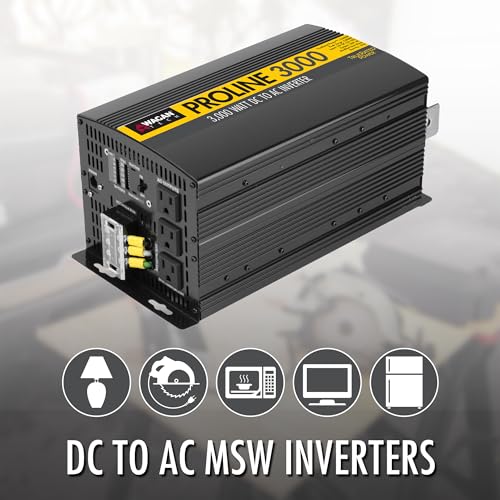 EL3742 3000 Watt Power Inverter with Remote Control 6000 Watt Surge Peak Power converter for Home RV Camping Van Life Off Grid
