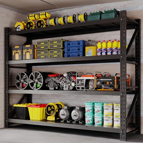 78.8" W Heavy Duty Garage Shelves 7000lbs Garage Metal Shelving Adjustable Storage Shelves for Industrial