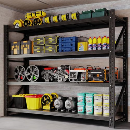 78.8" W Heavy Duty Garage Shelves 7000lbs Garage Metal Shelving Adjustable Storage Shelves for Industrial