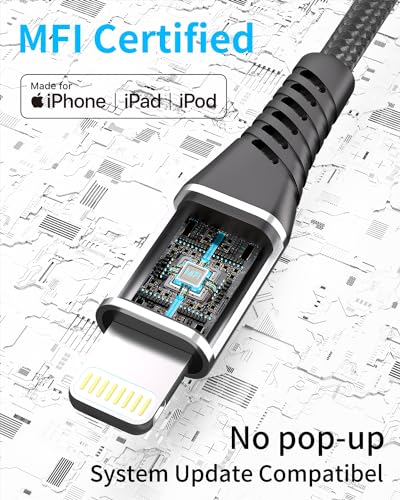 Coiled USB C to Lightning Cable for Car 2 Pack (2 Count)