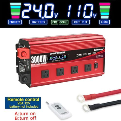 3000W Power Inverter 24V to 110V