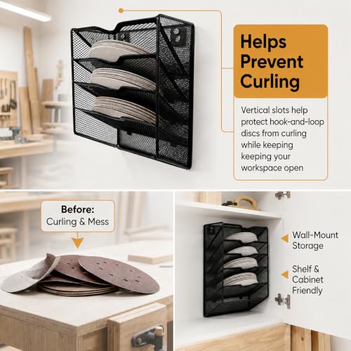 Sandpaper Organizer for 5 & 6 Inch Sanding Discs
