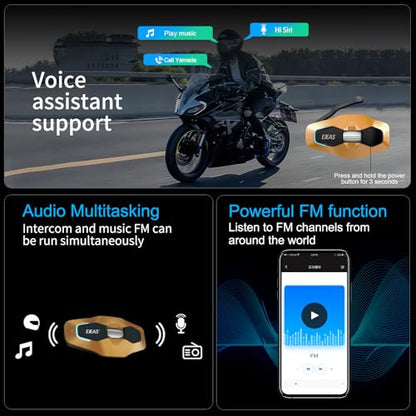 X10 Motorcycle Helmet Bluetooth Headset Speakers Headphone
