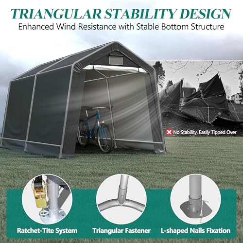 8' x 14' Outdoor Storage Shelter Shed