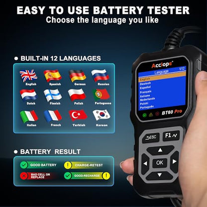 BT60 PRO Car Battery Tester 6V