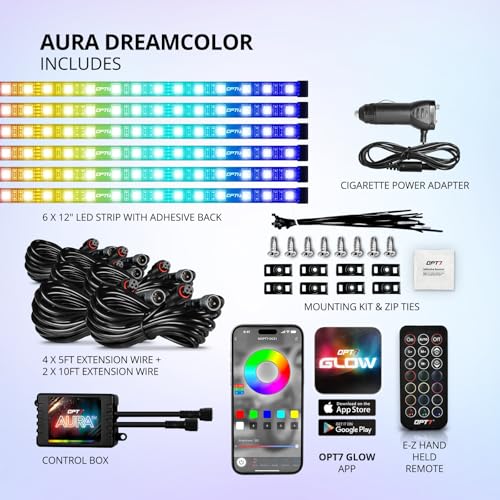 Aura DreamColor RGBIC Interior SUV & Van Lights with App & Remote (6 Count)