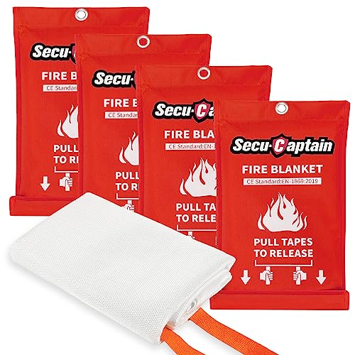 Emergency Fire Blanket for Home and Kitchen (4 Count)