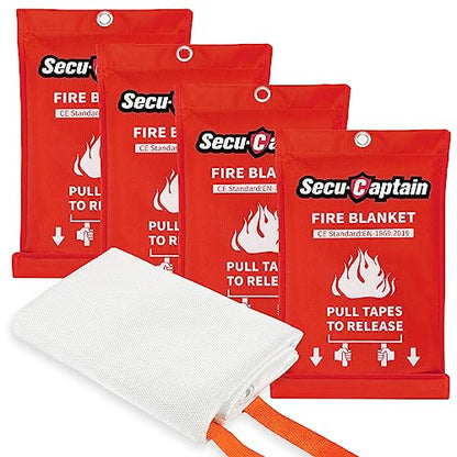 Emergency Fire Blanket for Home and Kitchen (4 Count)