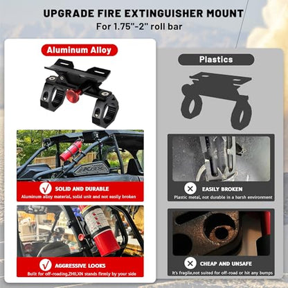 Aluminum UTV Fire Extinguisher Mount Kit for Roll Bar