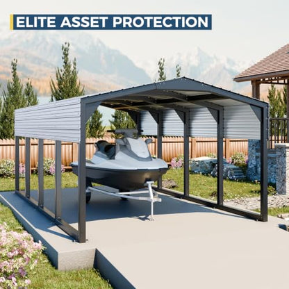 Military Grade Metal Carport 12x20 FT